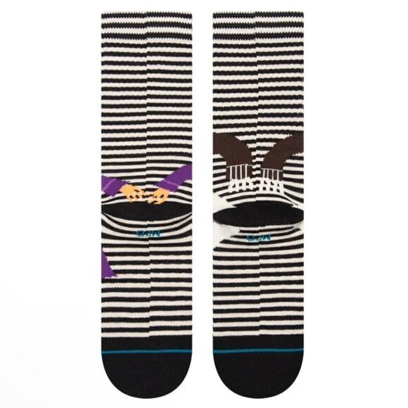NWOT New Stance x Willy Wonka Oompa Loompa Crew Socks Medium Unisex Chocolate - Picture 3 of 3